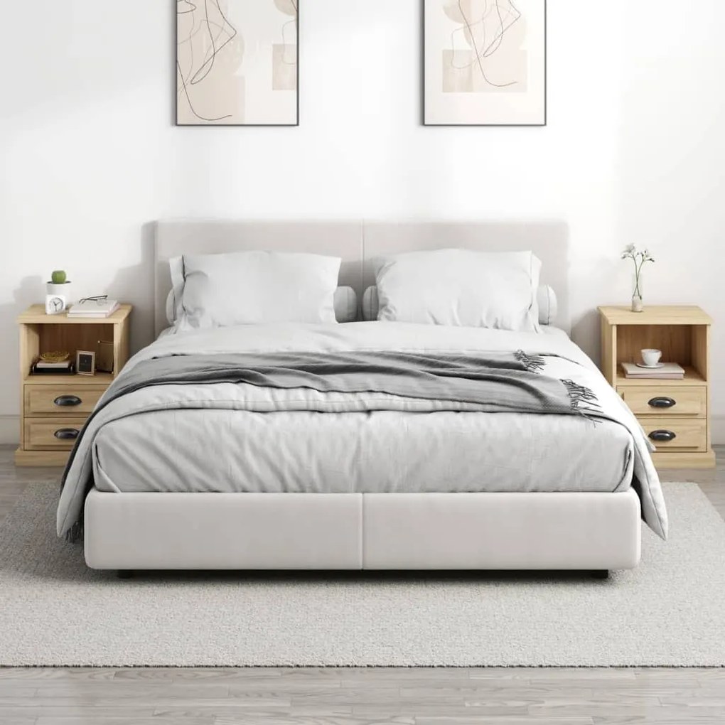 Mesas de cabeceira 2 pcs 43x36x60 cm cor carvalho sonoma