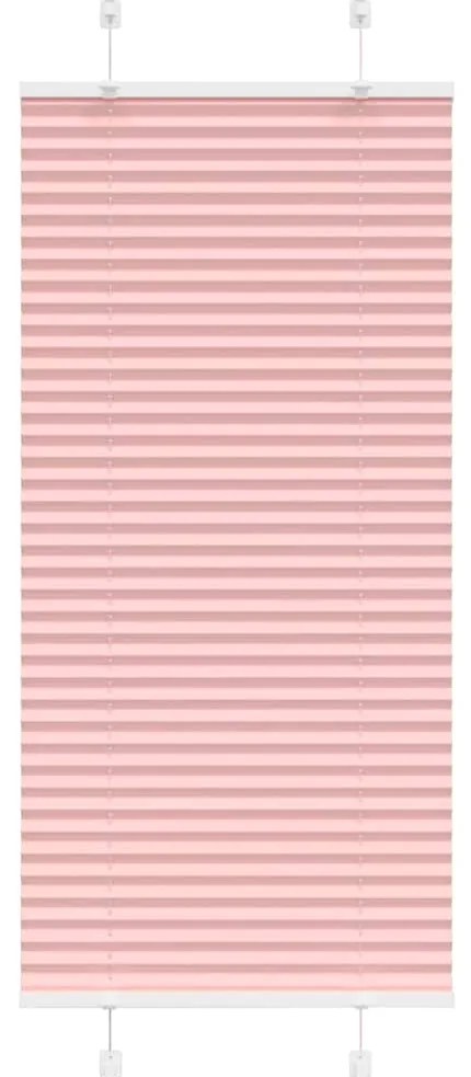 Rosa Plissada Cega 65x150 cm Largura Tecido 64,4 cm Poliéster
