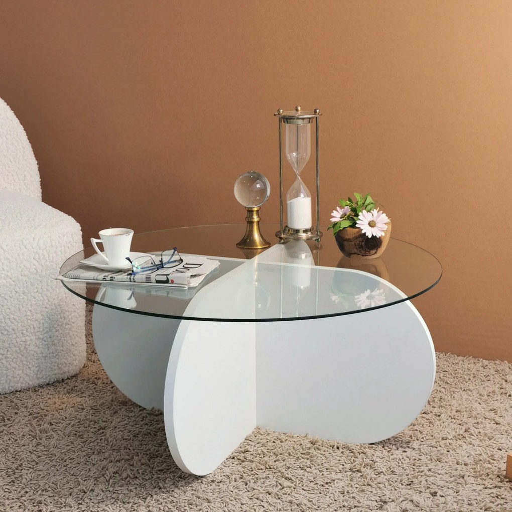 Mesa de Café Bubble – Branca – 75 cm x 35 cm x 75 cm