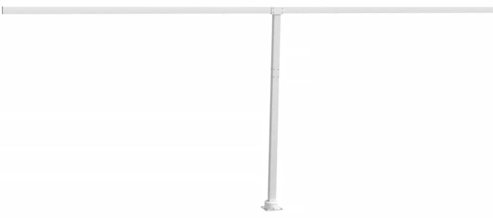 Conjunto de postes para toldo 600x245 cm ferro branco
