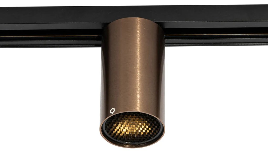 Projetores modernos em bronze escuro para sistema de trilho monofásico GU10 35mm - Iconic Ruby Honey Moderno
