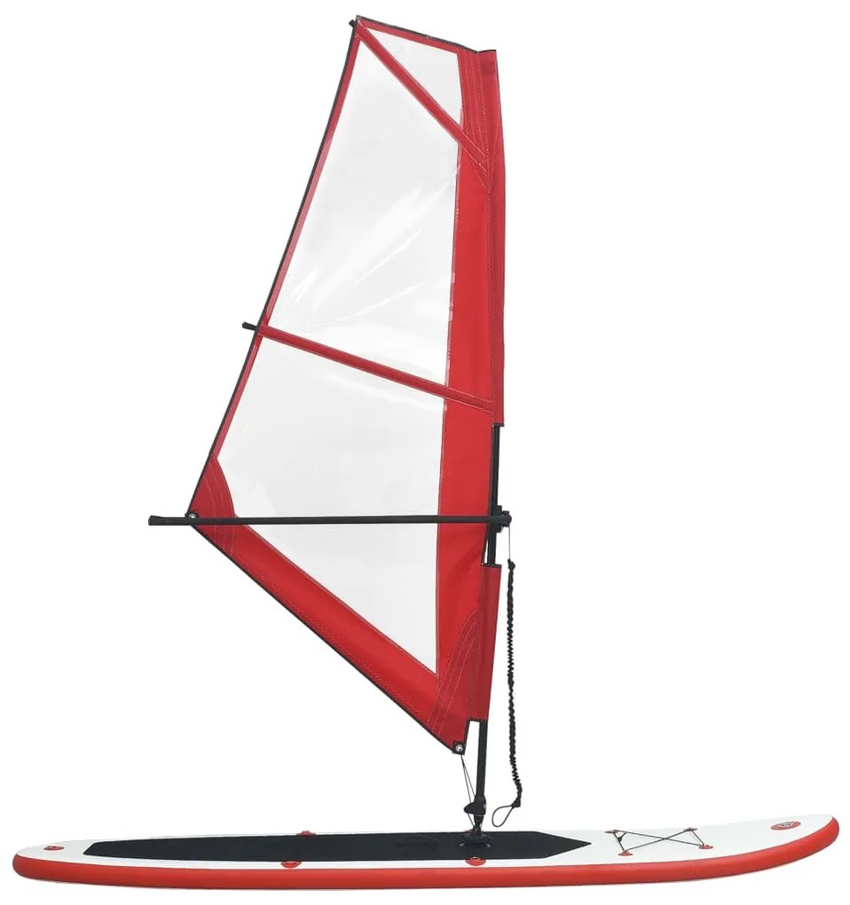 Prancha de Paddle SUP com Vela e Remo - 330cm - Vermelho e Branco