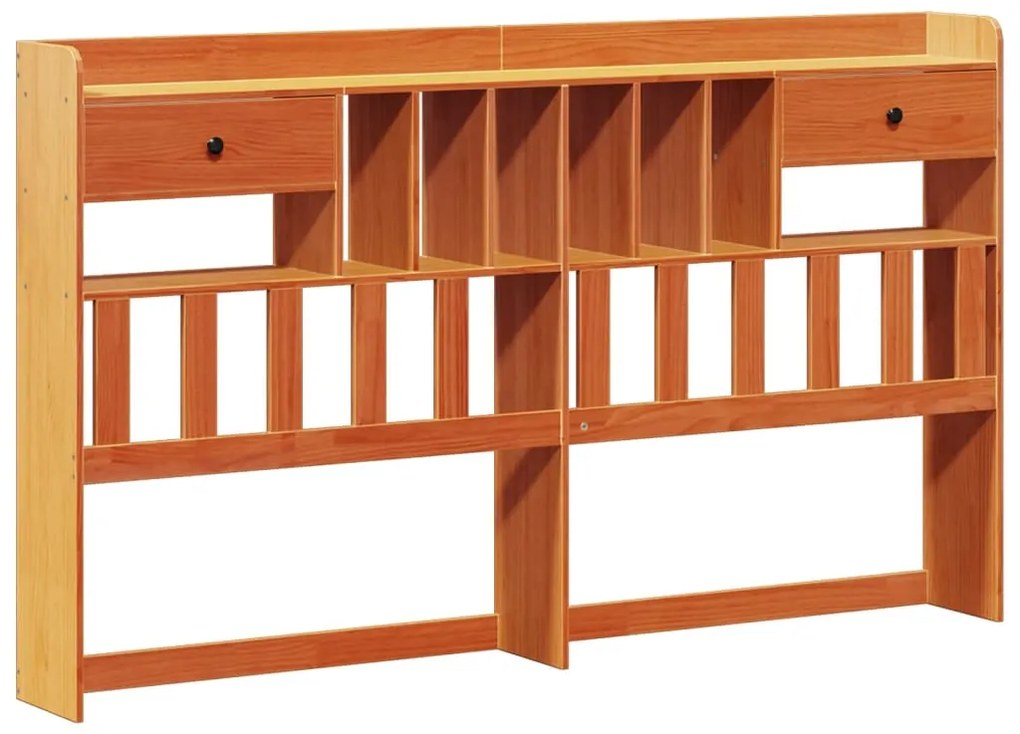 Cama com estante sem colchão 200x200 cm pinho maciço