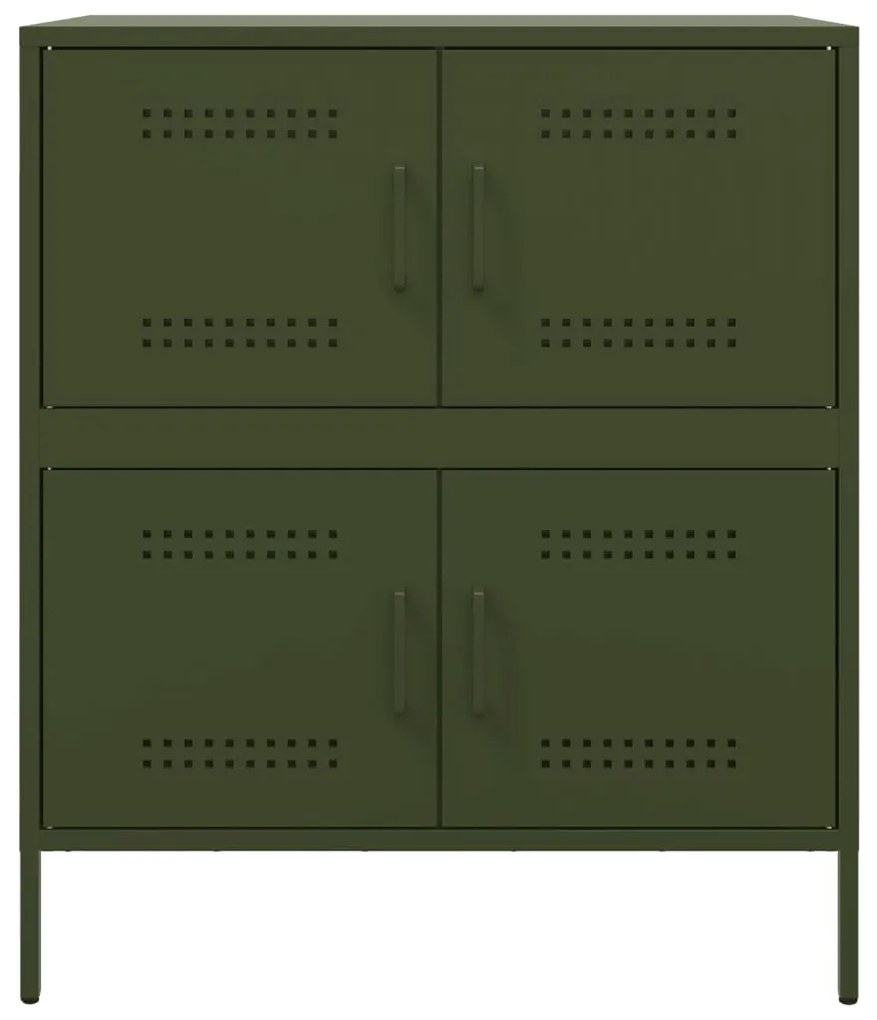 Aparador 68x39x79 cm aço verde azeitona