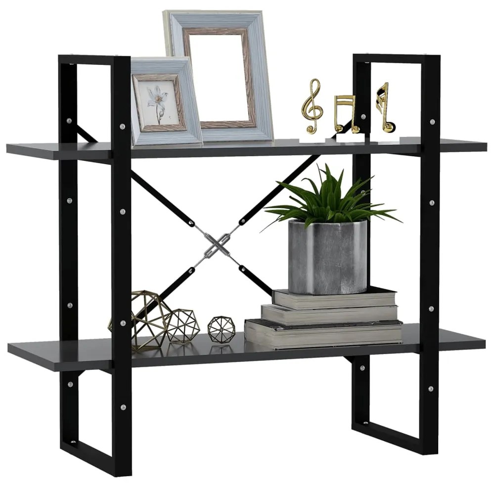 Estante com 2 prateleiras 80x30x70 cm derivados madeira cinza