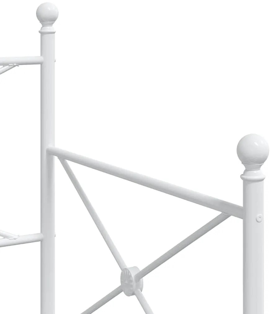 Cama de dia com gavetão sem colchão 90x190 cm aço branco