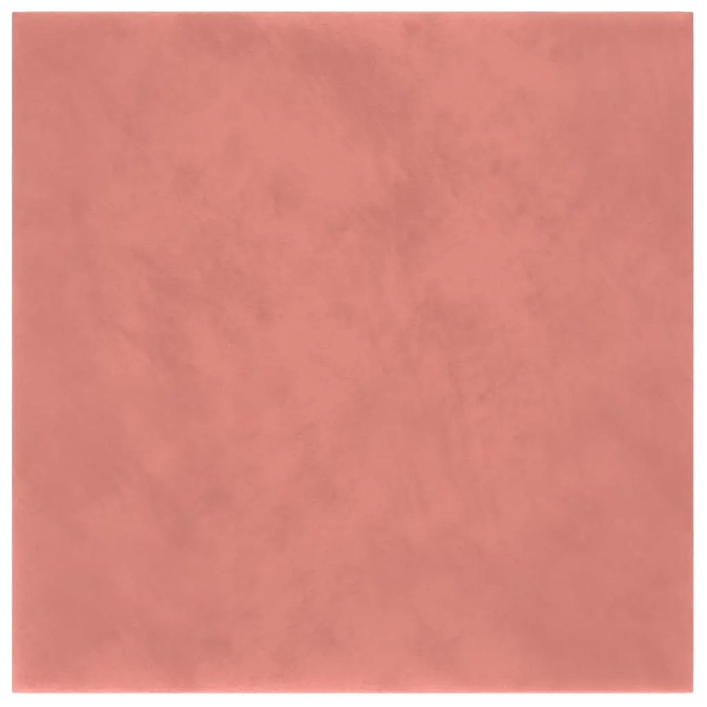 Painel de parede 12 pcs 30x30 cm veludo 1,08 m² rosa