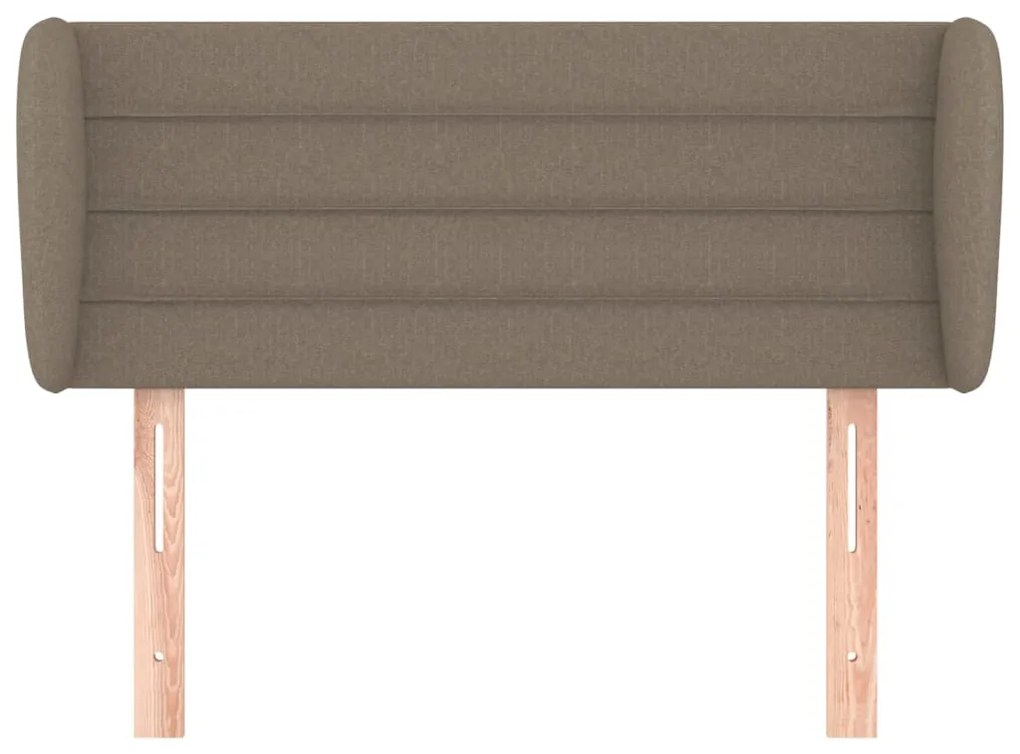 Cabeceira cama abas tecido 103x23x78/88 cm cinzento-acastanhado