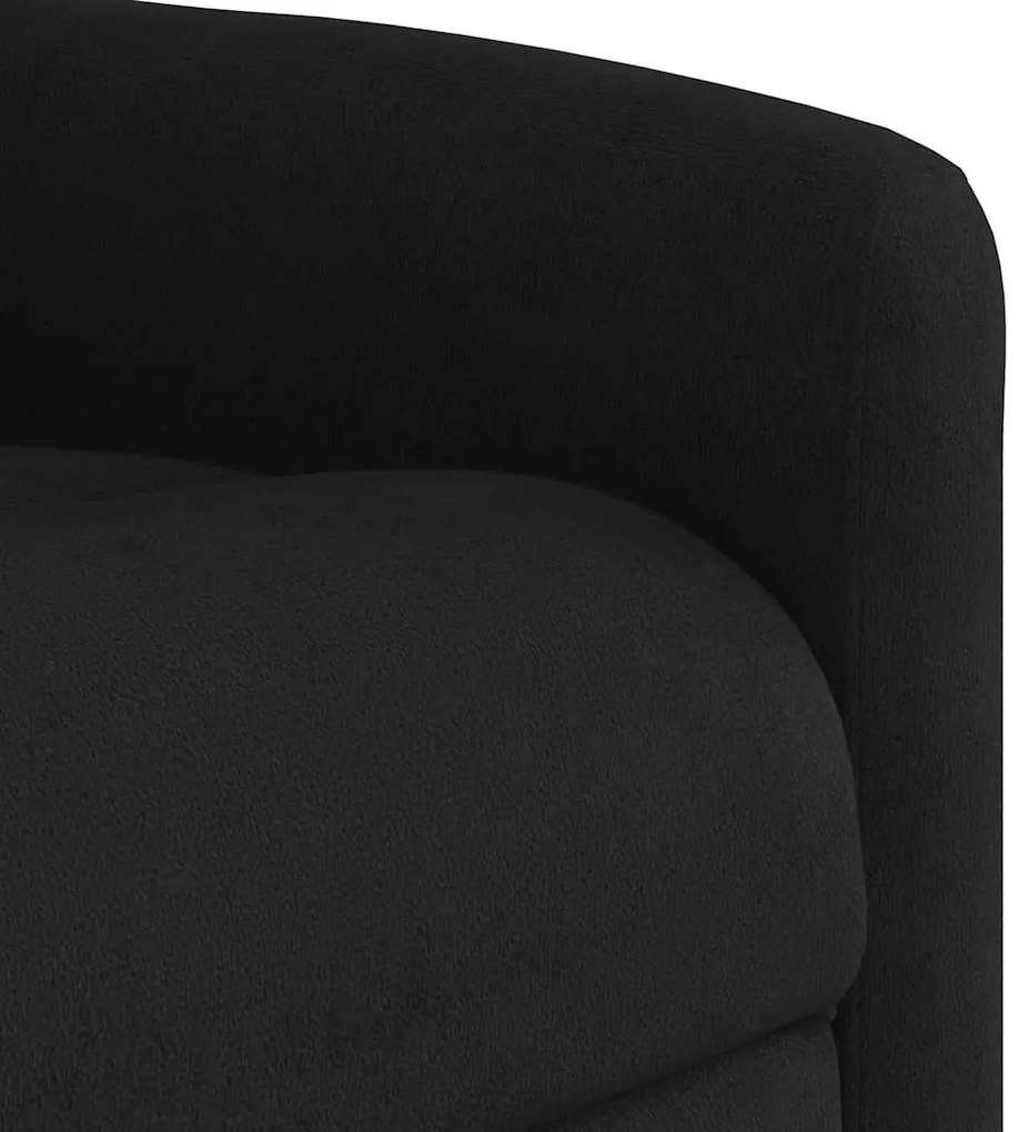 Poltrona reclinável tecido de microfibra preto