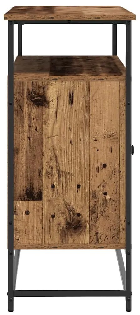 Sideboard vidaXL Madeira Velha 100x35x80 cm Aglomerado e Aço