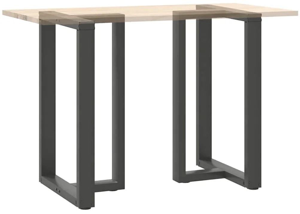Pés para mesa de bar em forma de T, 2 peças, antracite, 60x35x(90-91)