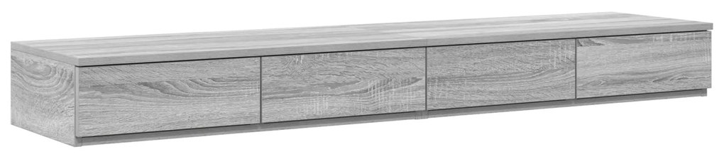 Caixas de Cama vidaXL Cinza Sonoma 140x36,5x16,5 cm Madeira de engenha
