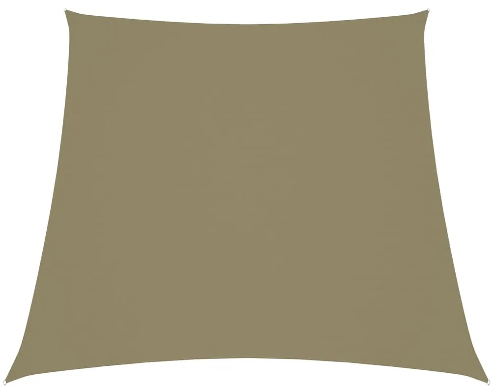vidaXL Para-sol estilo vela tecido oxford trapézio 3/5x4 m bege