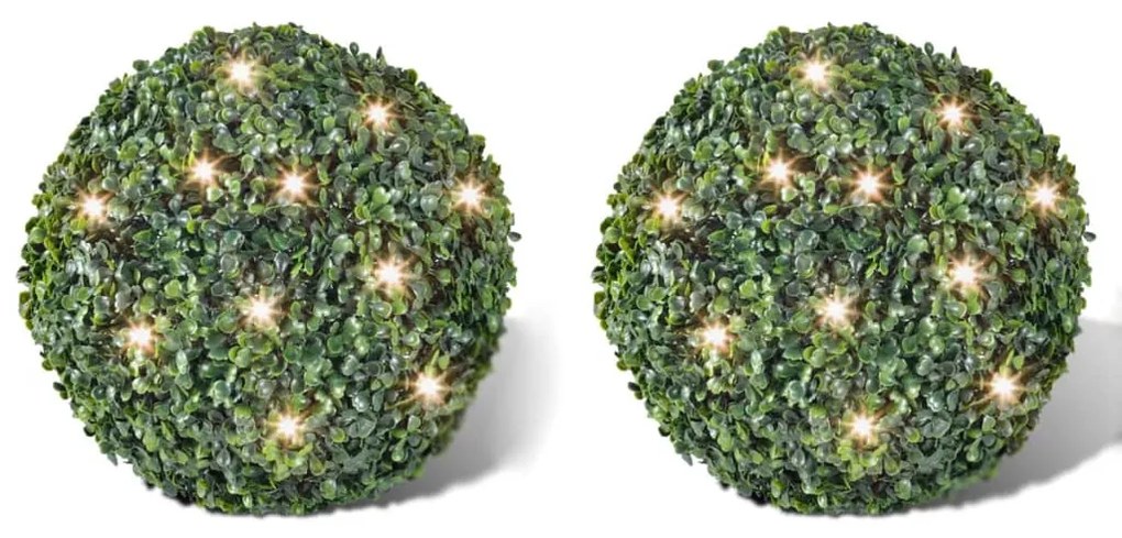 Bola de bucho, folhas artificiais, topiaria, 35cm, corda luz solar