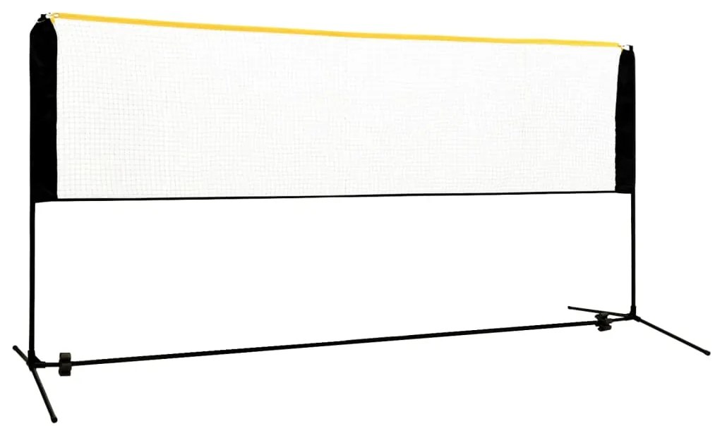 93369 vidaXL Rede de badmínton ajustável 300x103x94-158 cm metal