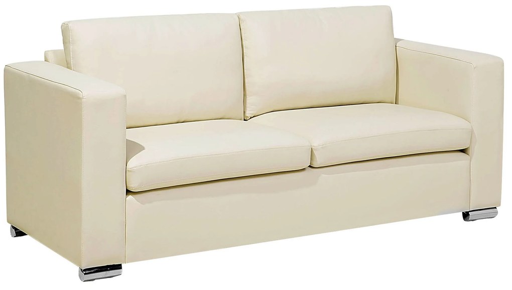 Conjunto de sofás com 6 lugares em pele creme HELSINKI Beliani