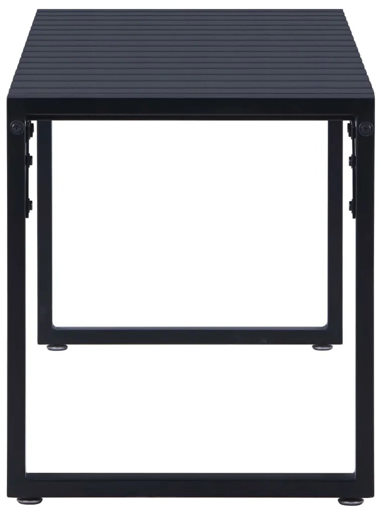 Banco jardim 120,5 cm placa de PS preto