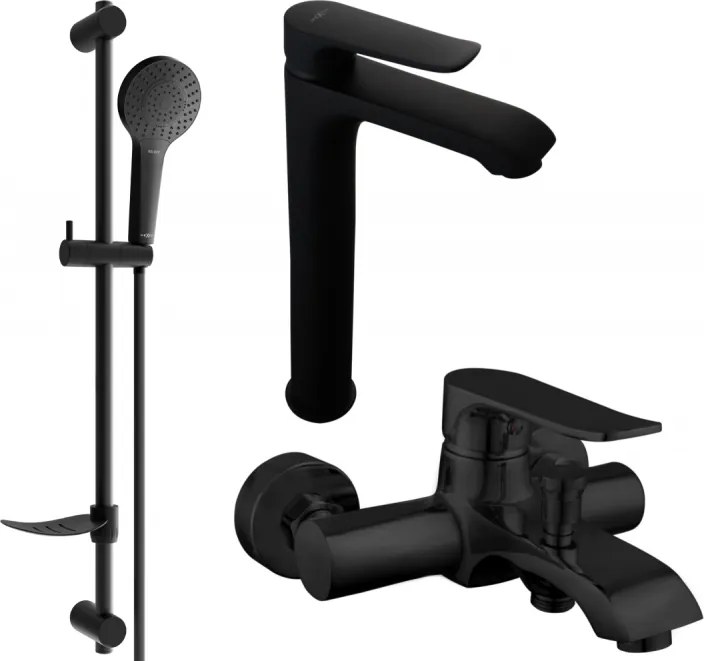 Mexen Pecos DF05 conjunto de banheira, preto - 72713DF05-70