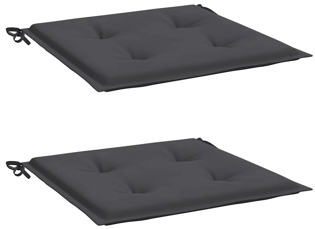 Almofadões p/ cadeiras de jardim 2 pcs tecido oxford antracite