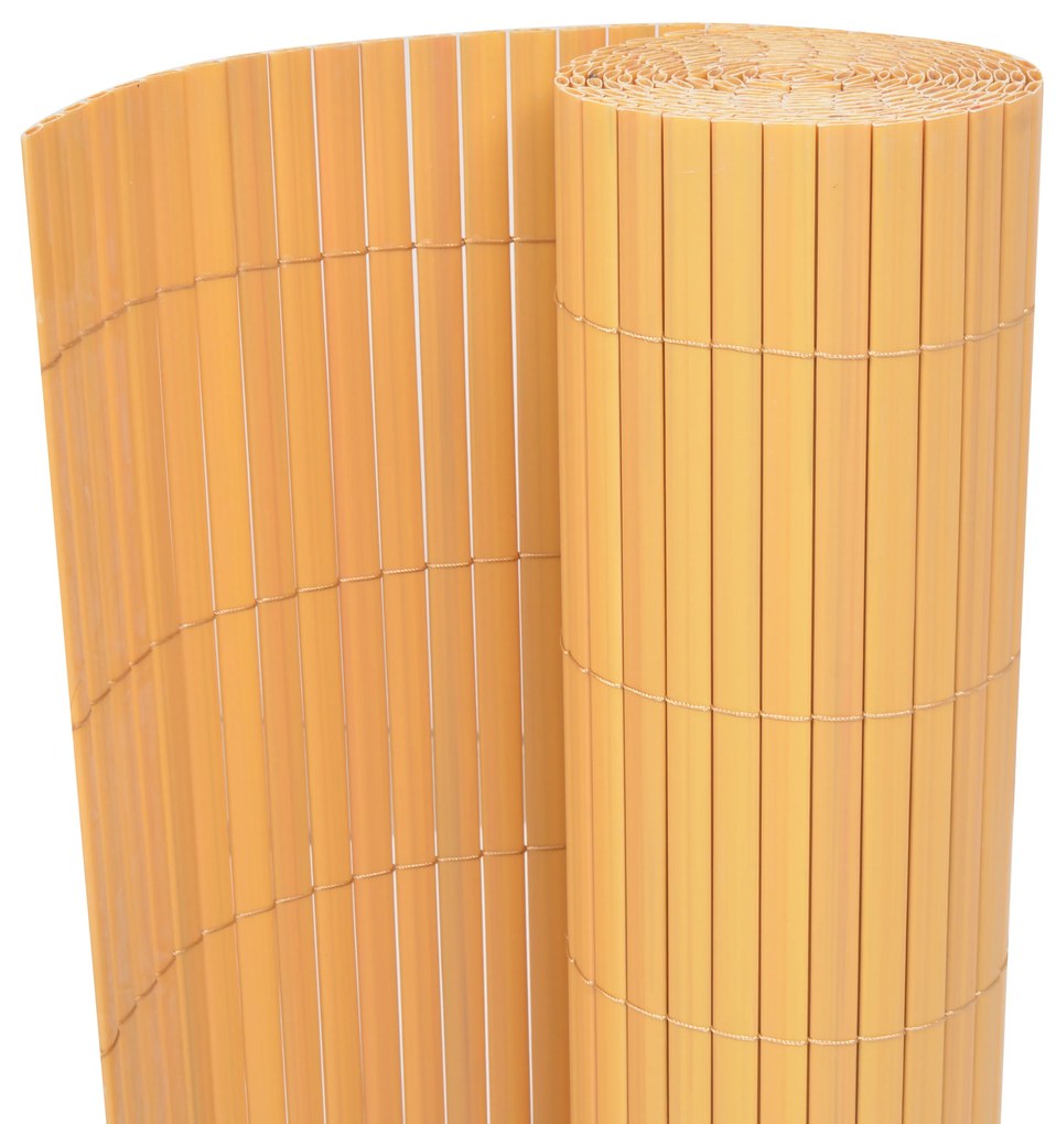 vidaXL Cerca de Jardim Double-Sided PVC 150x300 cm Amarelo