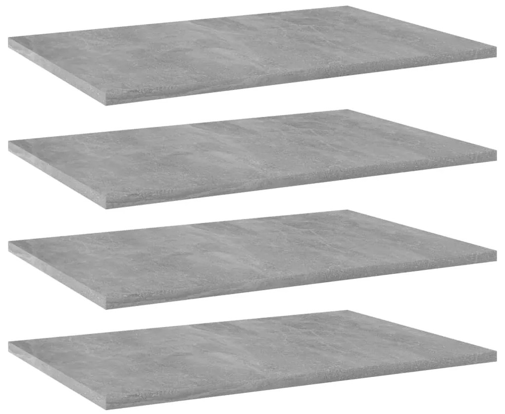 Prateleiras para estante 4 pcs derivados de madeira cinza