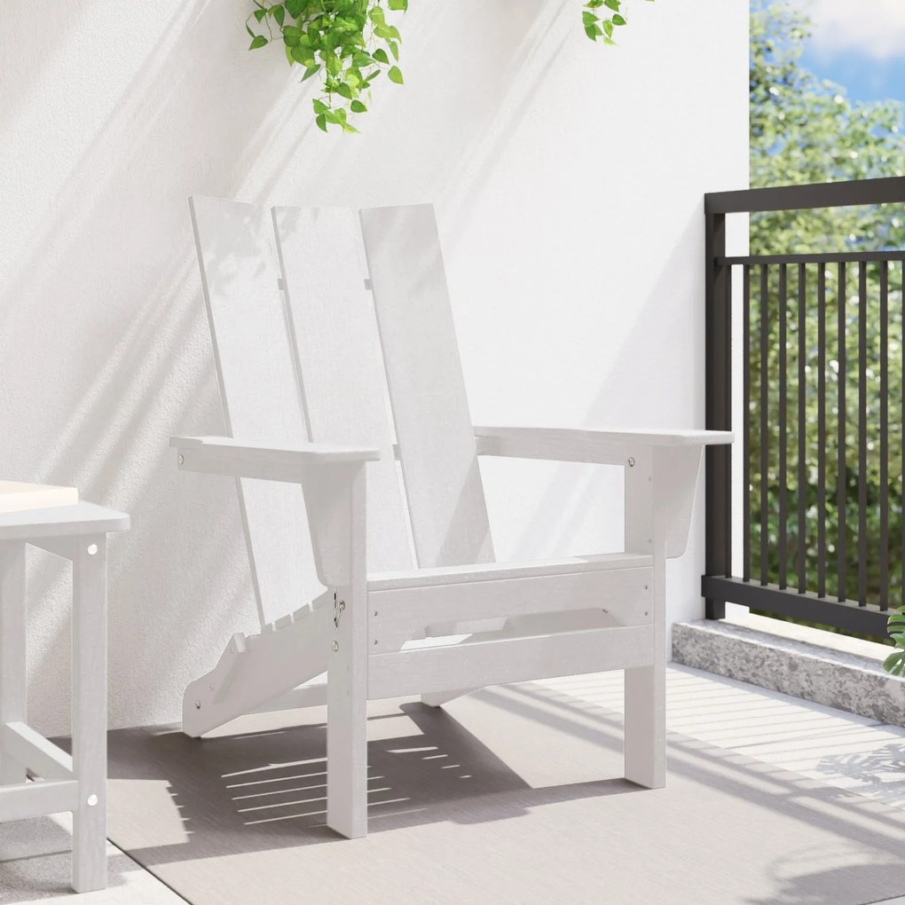 Cadeira Adirondack Reclinável Branca 74,5x80,5x90 cm HDPE