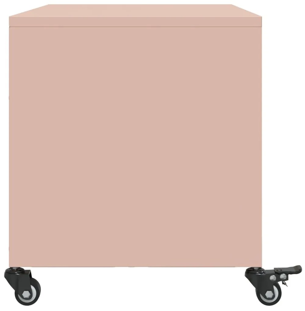 Móvel de TV 68x39x43,5 cm aço laminado a frio rosa