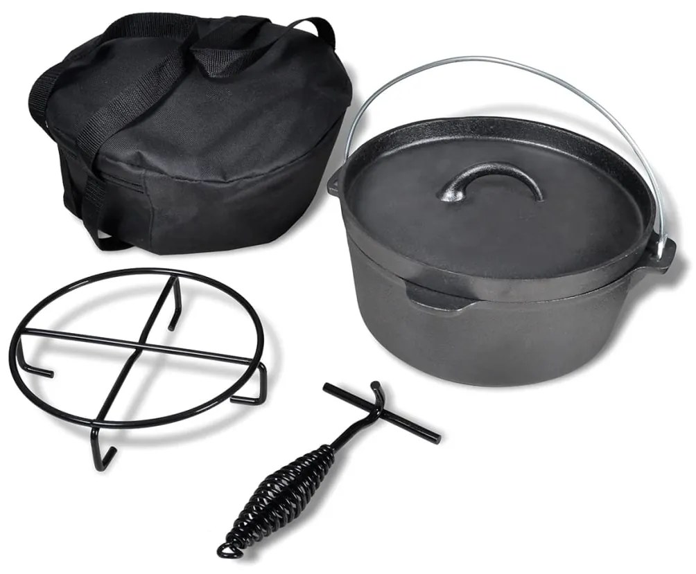 41562 vidaXL Caçarola 4,2 L, com acessórios