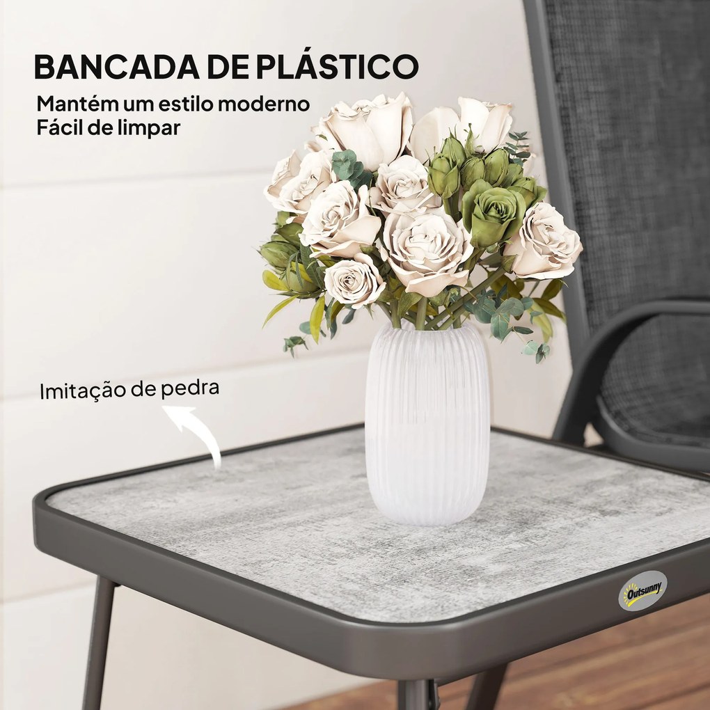 Conjunto de Móveis de Jardim 3 Peças Móveis de Exterior Incluí 2 Poltr
