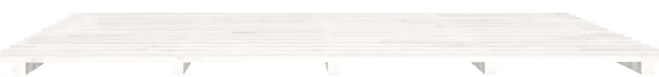 Estrutura de cama madeira de pinho maciça 180x200 cm branco