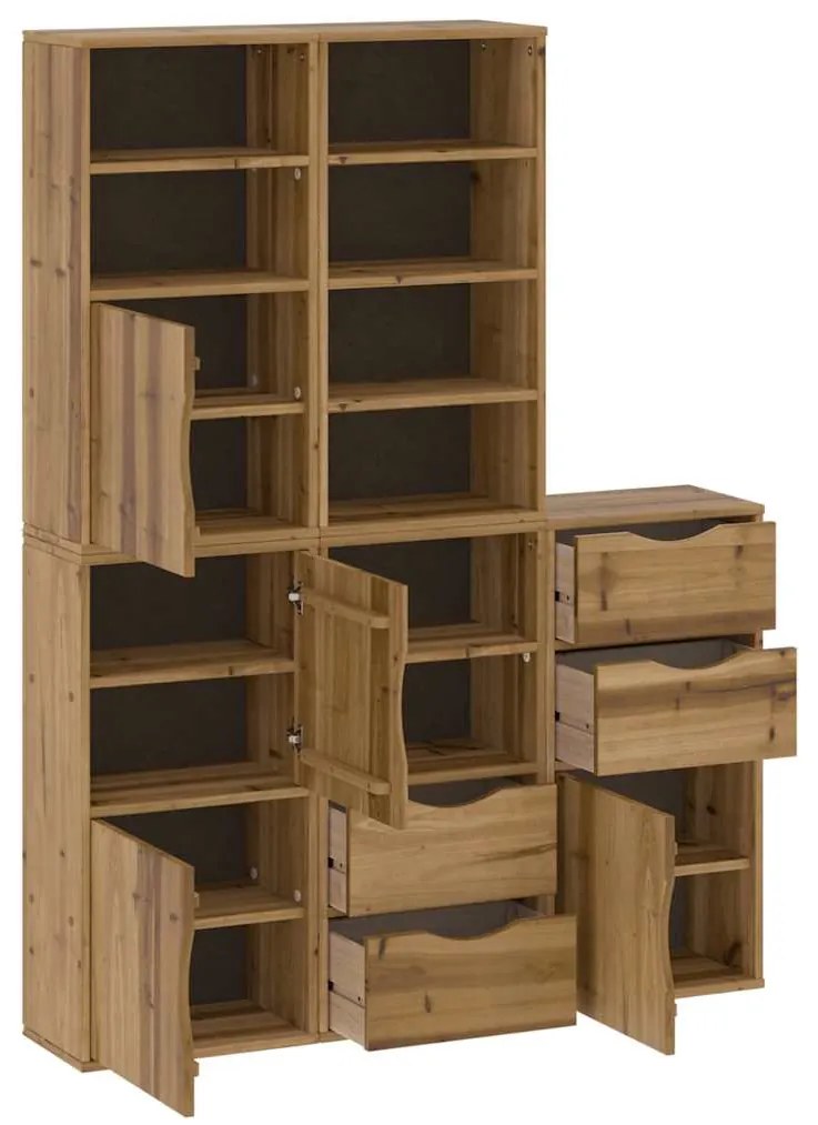 Móveis de apoio 5 pcs ODDA 40x24x79 cm pinho de madeira maciça