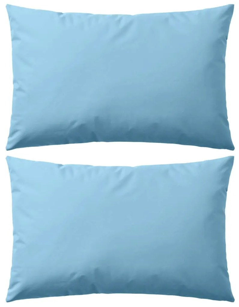 vidaXL Almofadas para exterior 2 pcs 60x40 cm azul claro