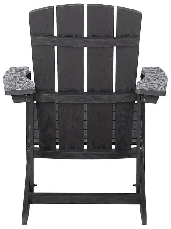 Cadeira de jardim cinzenta escura ADIRONDACK Beliani
