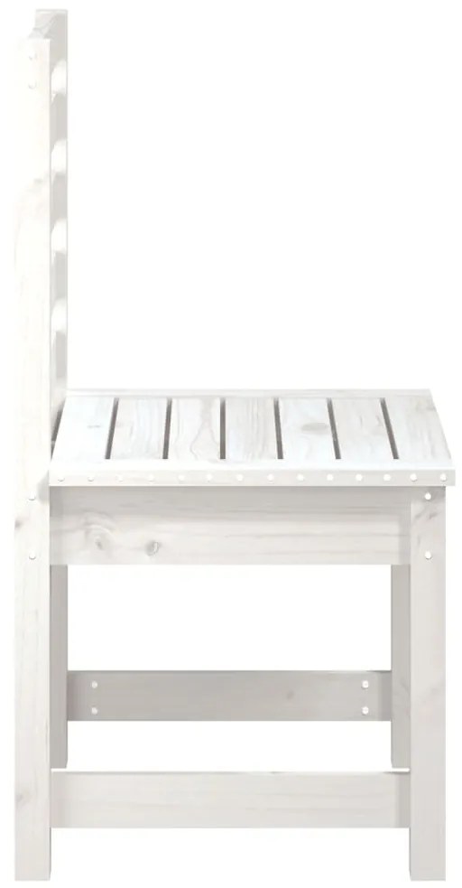 Cadeiras de jardim 2 pcs 50x48x91,5 cm pinho maciço branco