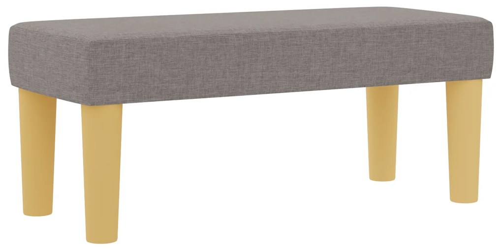 Cama Box Spring com Colchão & Banco Taupe 90x190 cm Tecido