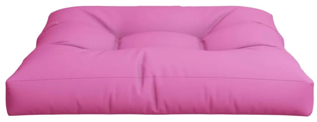 Almofadão para sofá de paletes 80x80x12 cm tecido rosa