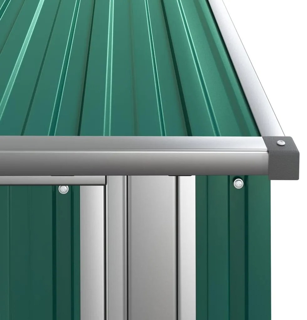 Abrigo de jardim 118,5x97x209,5 cm aço galvanizado verde