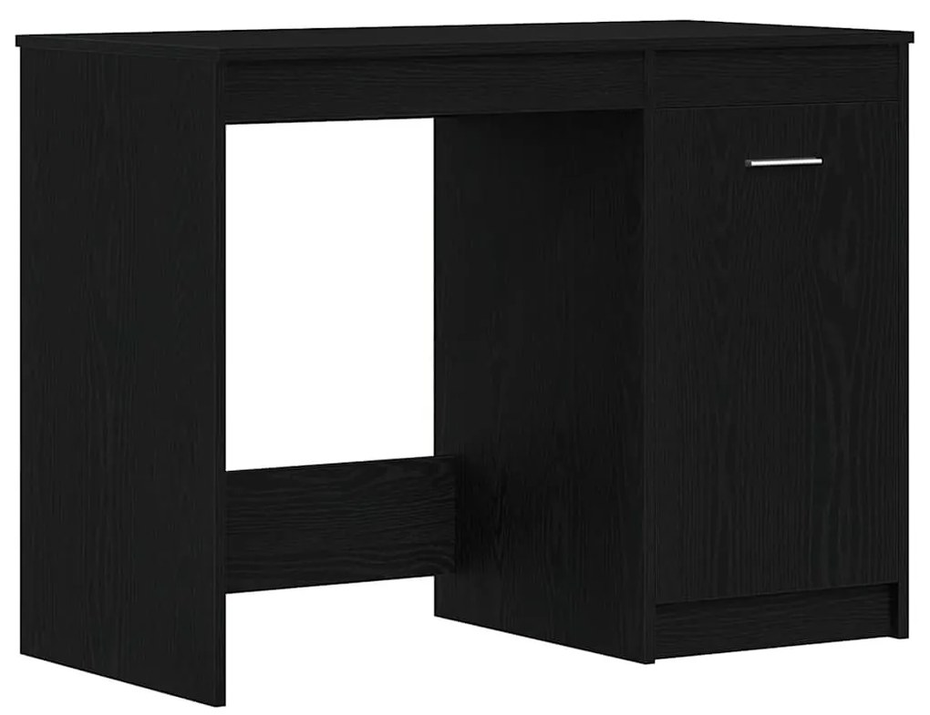 Mesa vidaXL Preta de Carvalho 100x50x76 cm em Madeira Envernizada