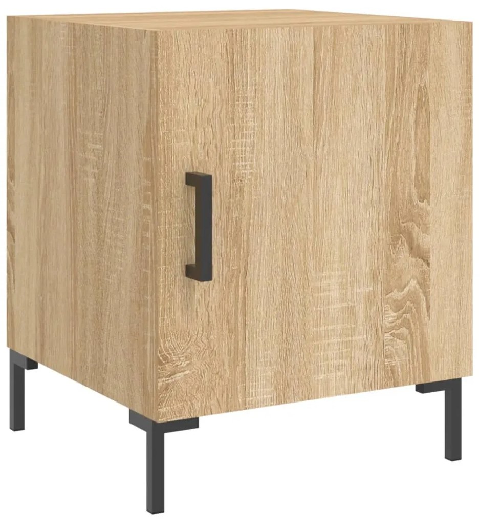 Mesa cabeceira 2pcs 40x40x50cm deriv. madeira carvalho sonoma