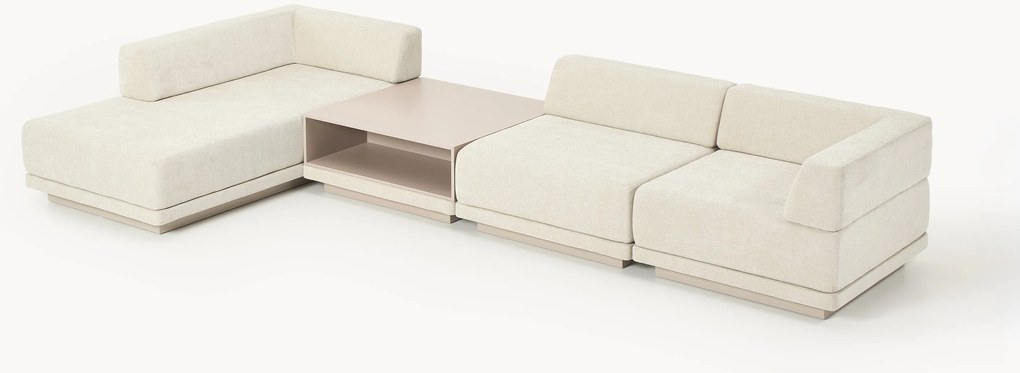 Sofá de canto modular Colin (4 lugares) com mesa de centro