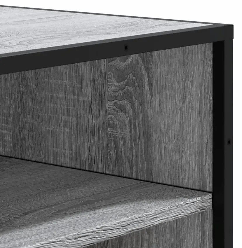 Sapateira 75x38x97,5 cm deriv. de madeira/metal cinzento sonoma