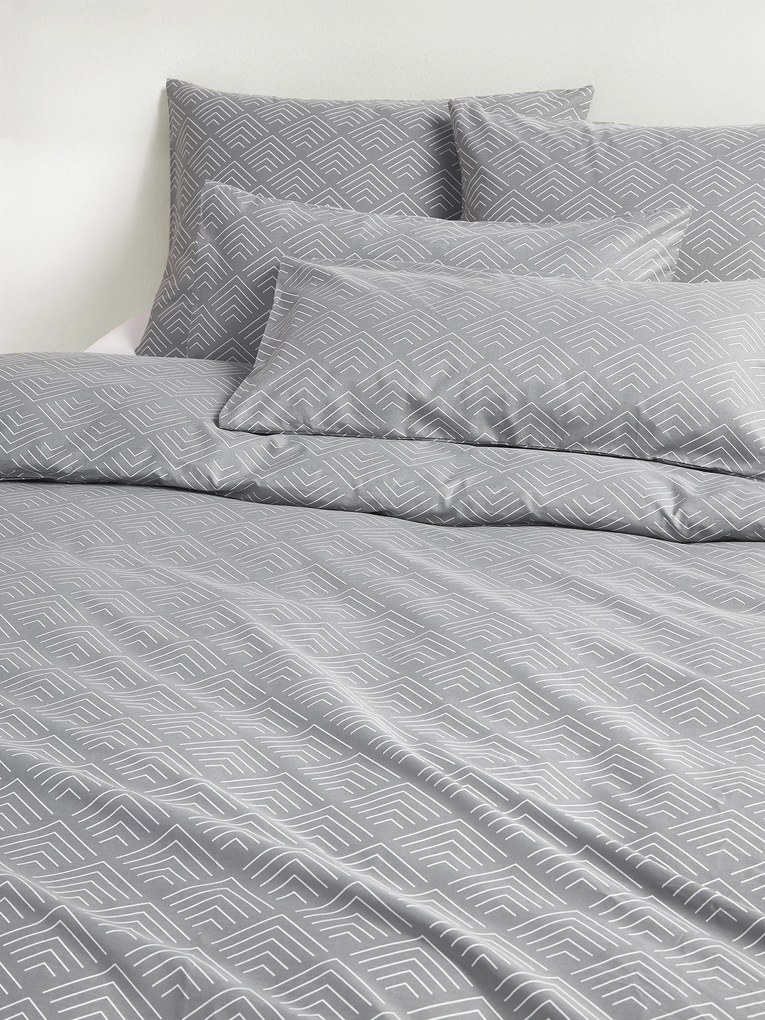 Capa de edredão em algodão com padrão gráfico Milano