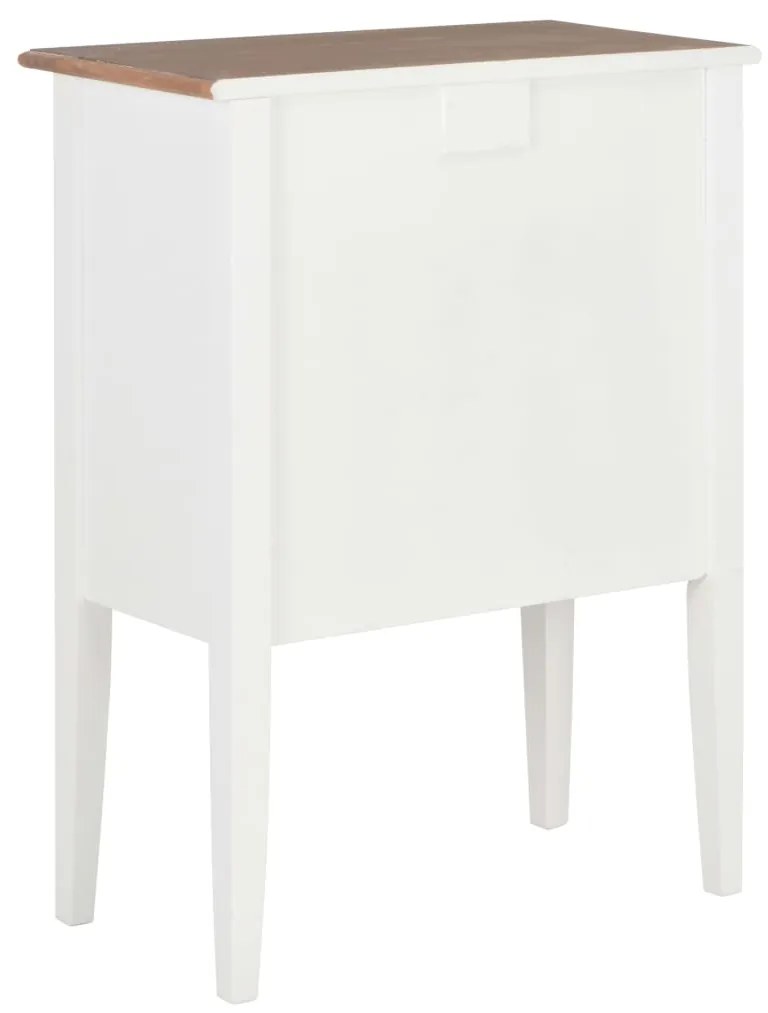 Aparador 54x30x80 cm madeira maciça branco