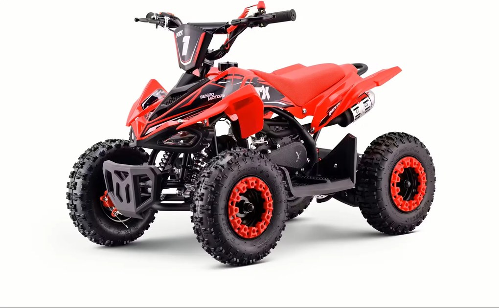 Mini Moto 4 Infantil para crianças 5 a 9 anos 50CC Beneo Motors MTX, velocidade até 40 Km/h com limitador Vermelha