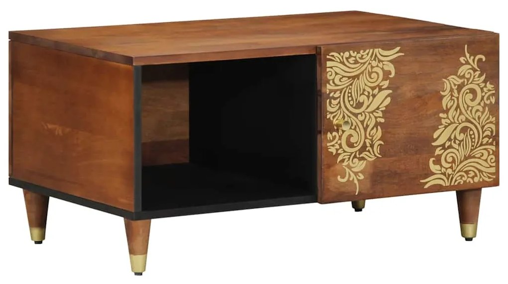 vidaXL Mesa de centro Marrom mel 80 x 50 x 40 cm