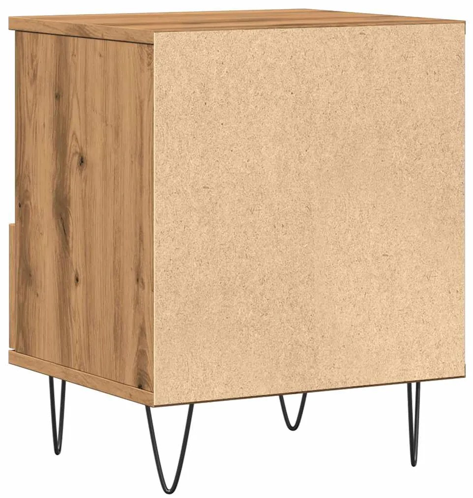 Mesa cabeceira 40x35x50 cm derivados madeira carvalho artisiano