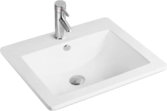 Mexen Lora lavatório embutido no tampo 53 x 46 cm, branco - 25365300