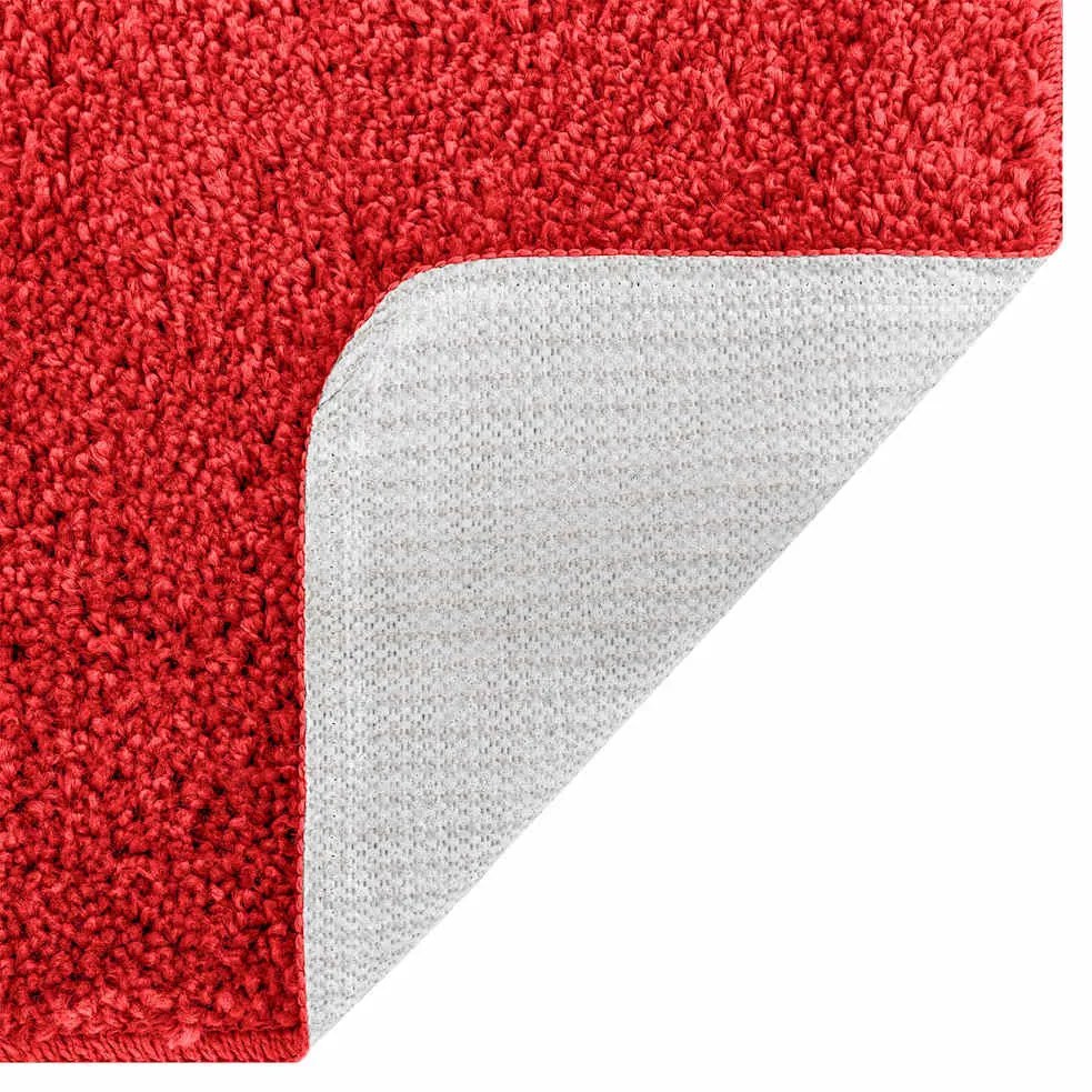 Tapete de Banho Retangular Vermelho 50x80 cm Polipropileno Antiderrapa