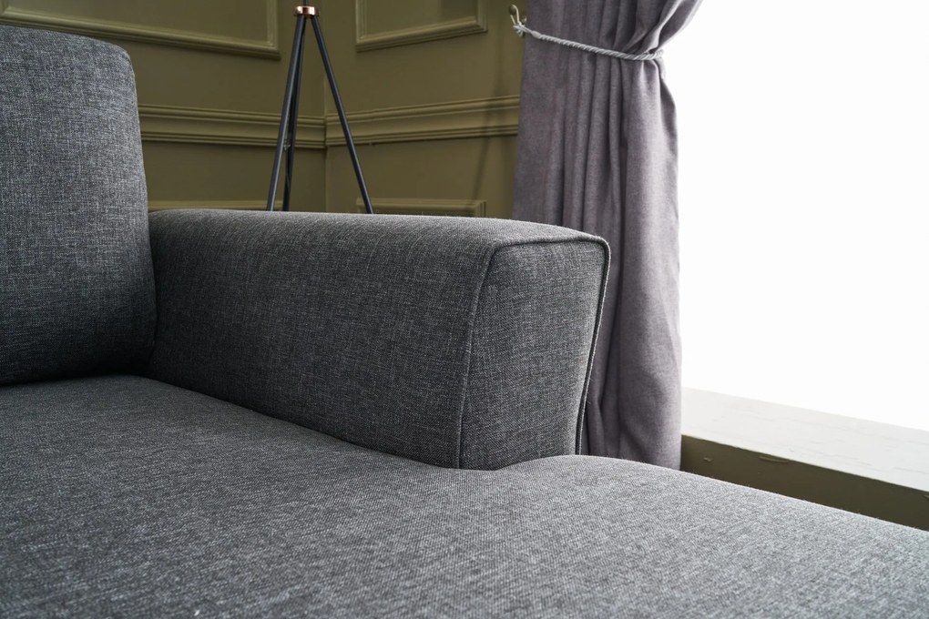 Sofá-Cama de Canto Eris – Antracite – 300x78x202 cm