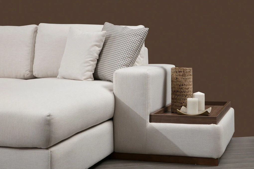 Sofá de Canto Loop - Branco - 374 cm x 428 cm x 85 cm